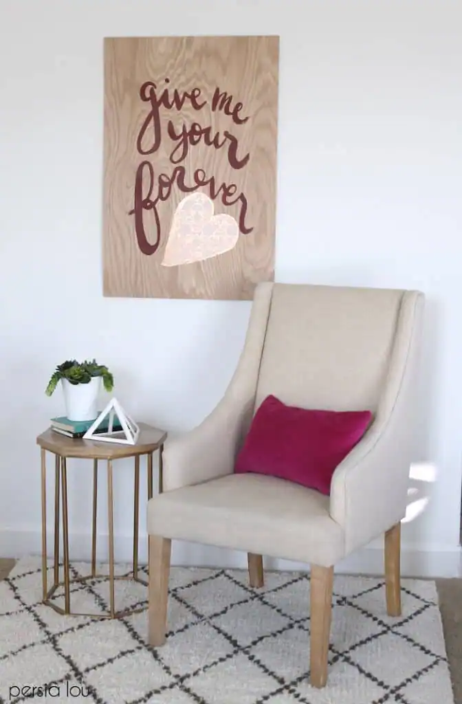 Plywood Valentine's Day Sign