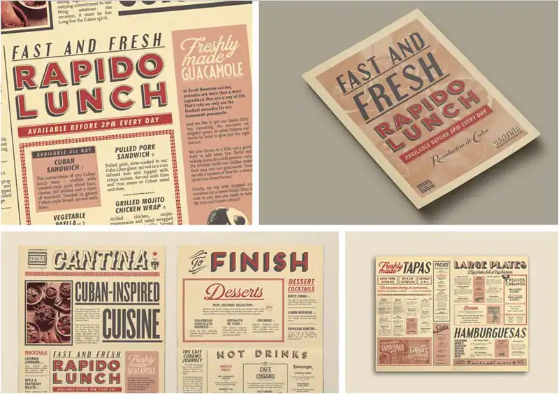 menu design ideas presentation