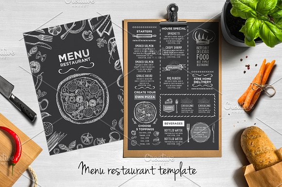 50 Restaurant Menu Designs That Look Better Than Food - Creative Market Blog