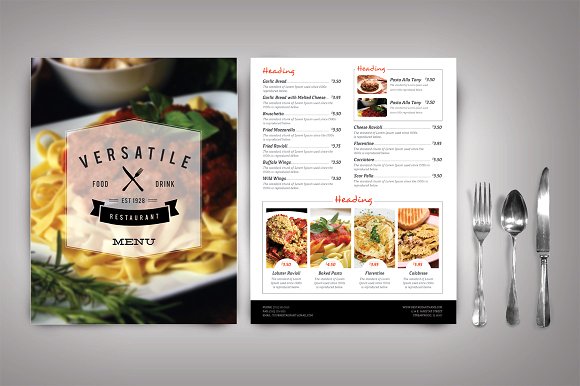 restaurant menu design