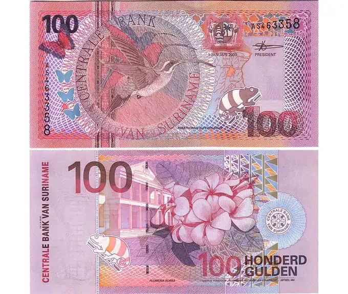 Suriname banknote