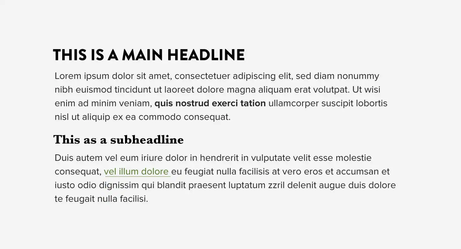 Typographic contrast - Pairing fonts Baskerville with Brandon Grotesque