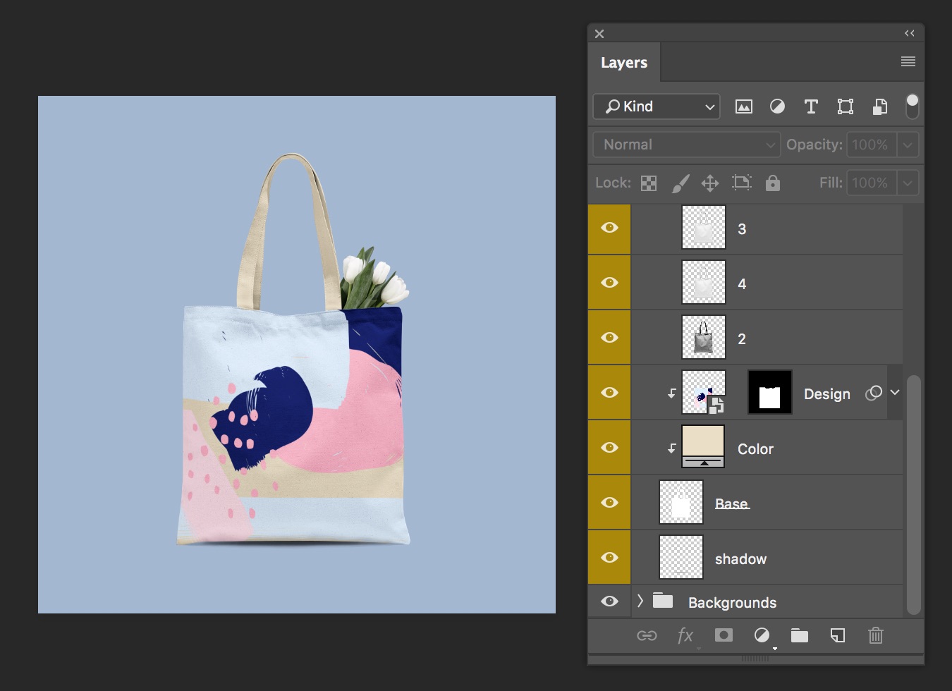 How to make mockups on photoshop