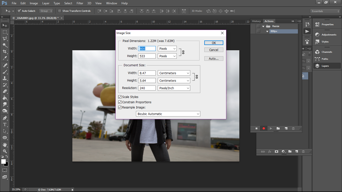 batch resize photos photoshop