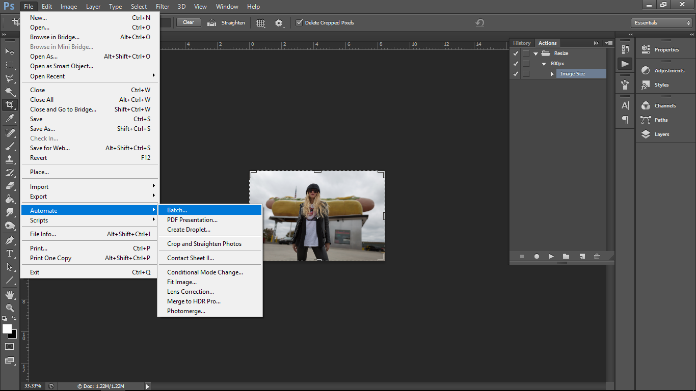 resize bulk images photoshop