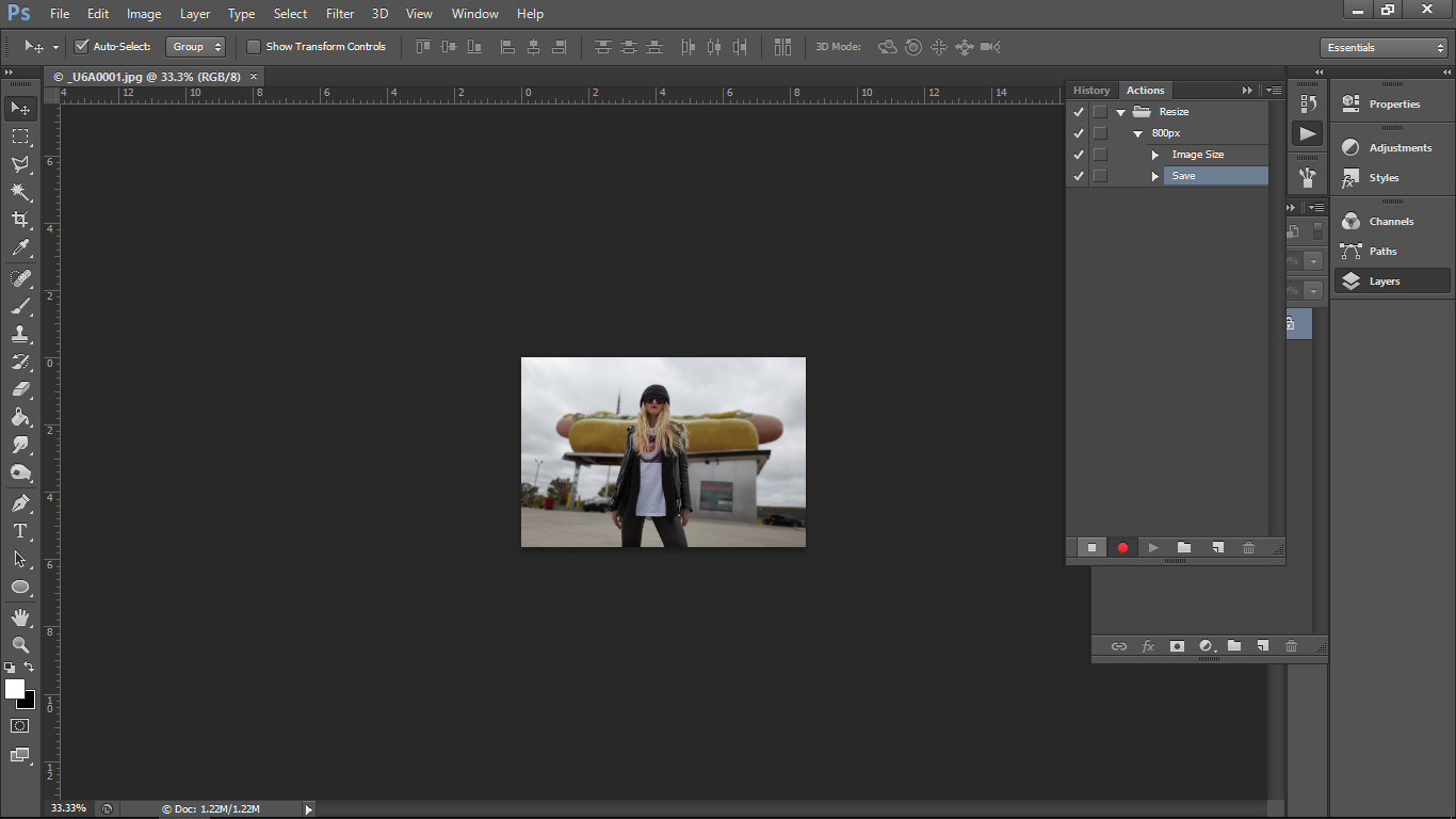 batch resize photos photoshop