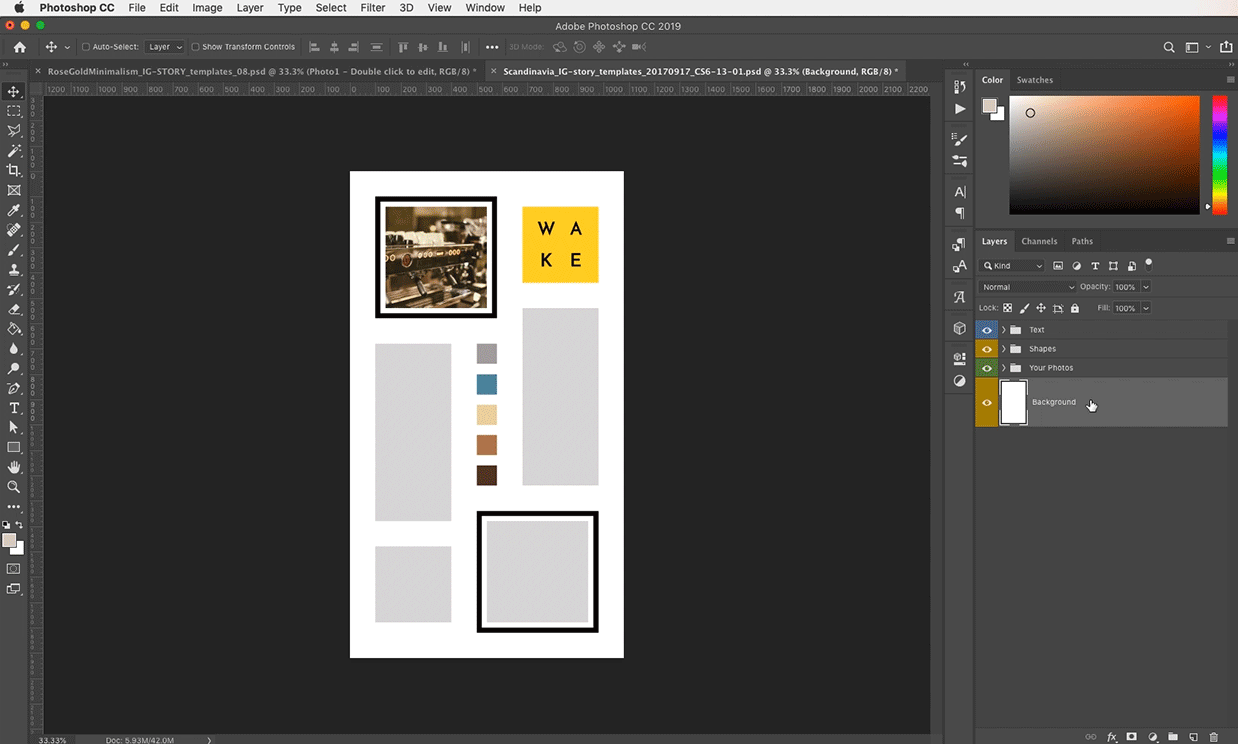 Change colors on art layers with color overlay