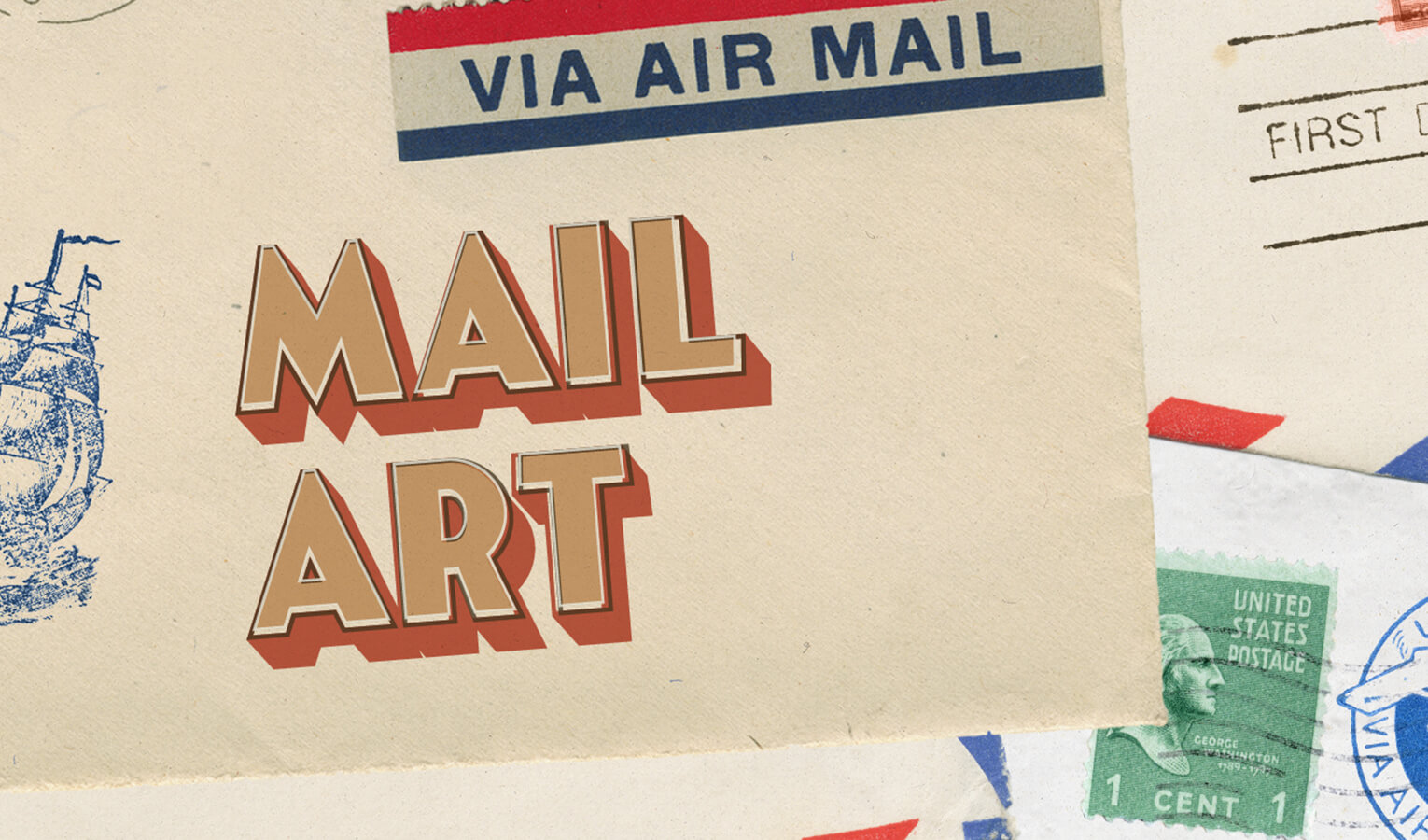 DIGITAL Vintage Air Mail Envelopes Printable Envelopes Digital