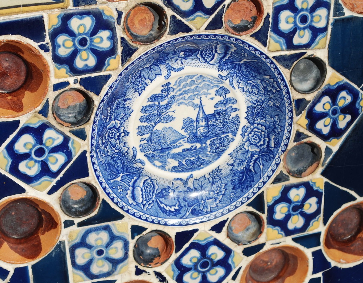 Blue and white Talavera pottery pot - Designs By Origin