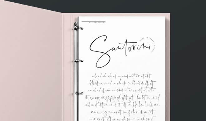 Behind the Font: Santorini, a Luxury Signature Font by PeachCréme