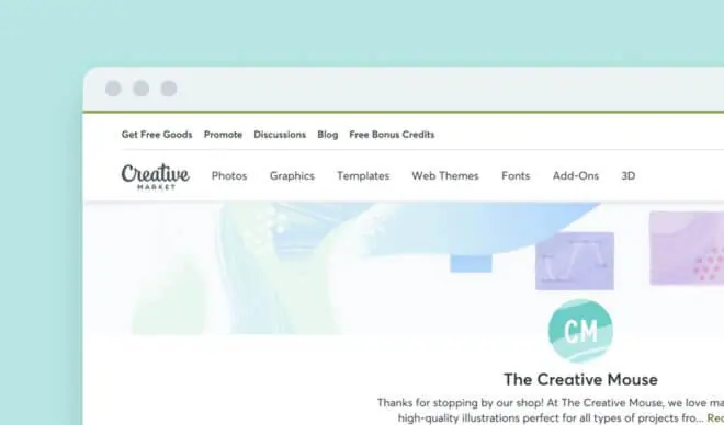 Designing a New Profile for Creative Market Shops