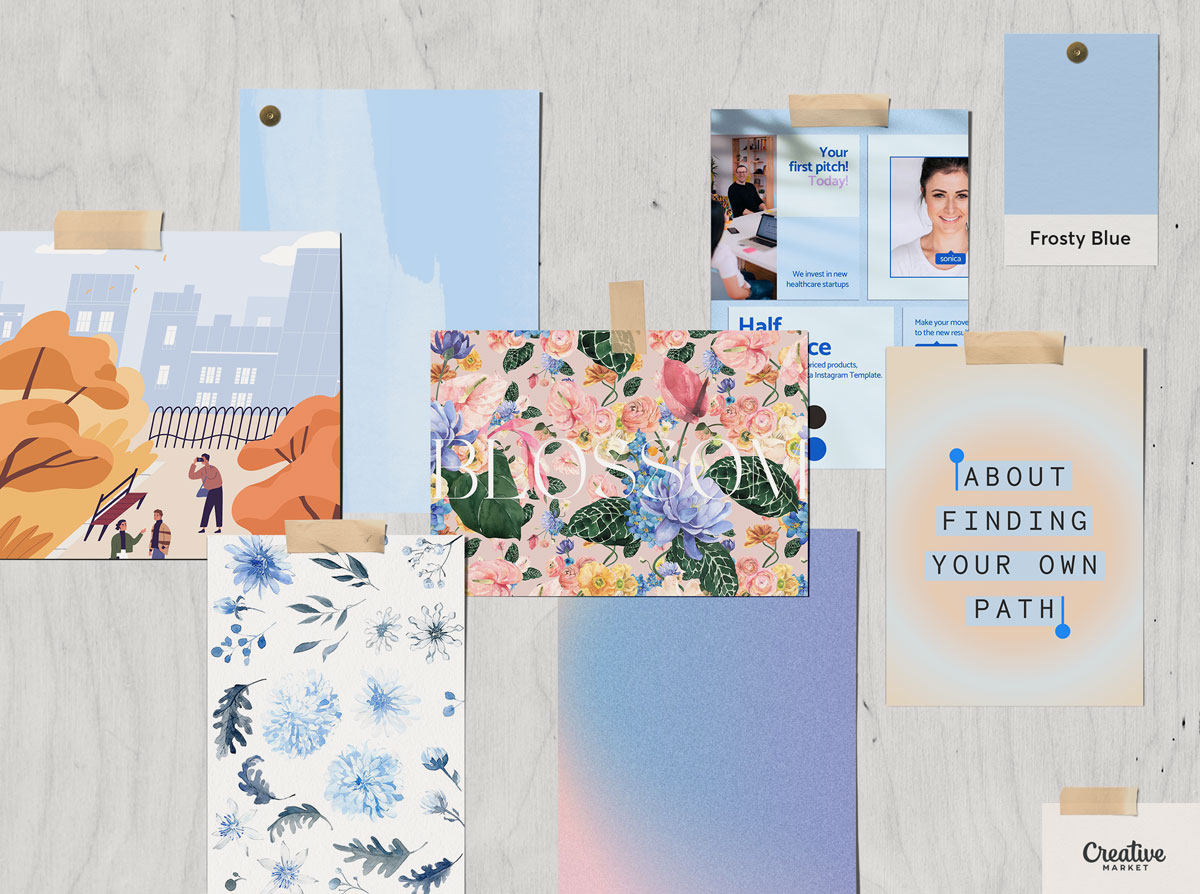 Introducing Our Color of the Season: Frosty Blue - Creative Market Blog