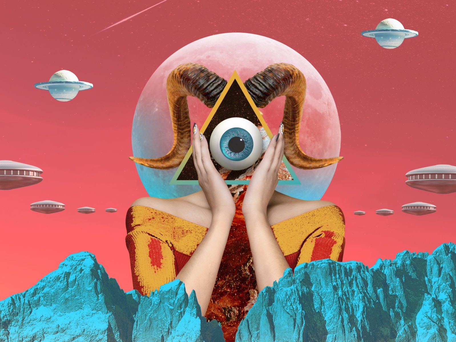 Surreal Art Collage: More than 15 Backgrounds and 40 Large Objects