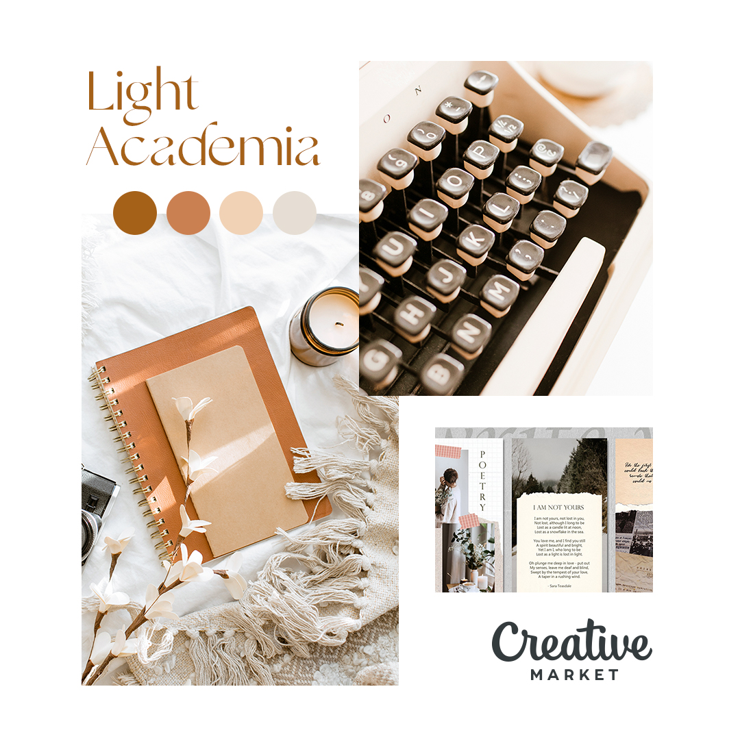 Light Academia Aesthetic Mood Board