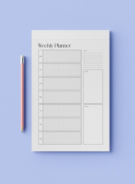 Design it Yourself: Weekly Planner Sheet
