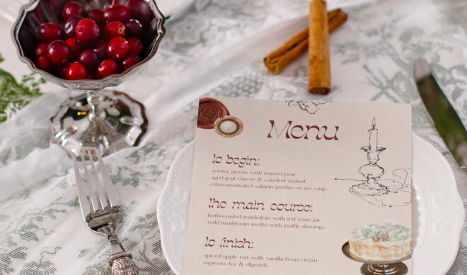 Design It Yourself: A Classic Dinner Menu for the Season’s Gatherings