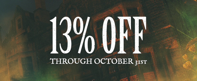 Love Halloween? Get 13% OFF now through Oct 31st!