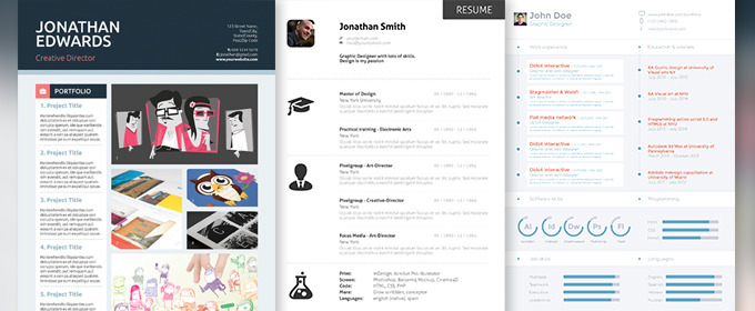 10 Professional Resume Templates To Help You Land That New Job Creative Market Blog