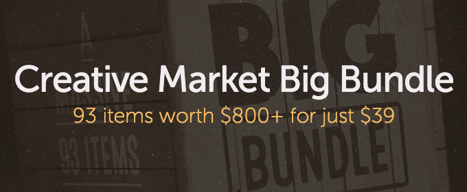 The Creative Market Big Bundle: 93 Amazing Products For Only $39!