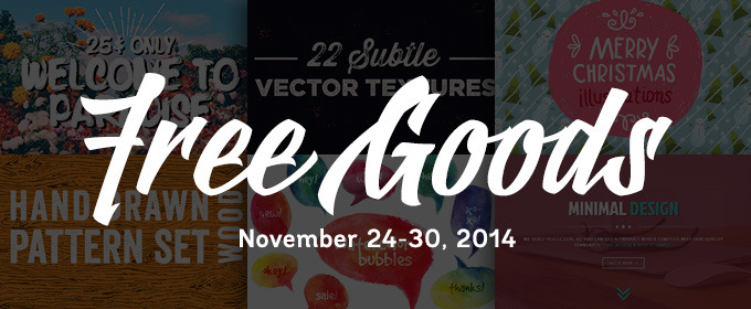 6 Free Design Goods To Download This Week: Nov 24, 2014
