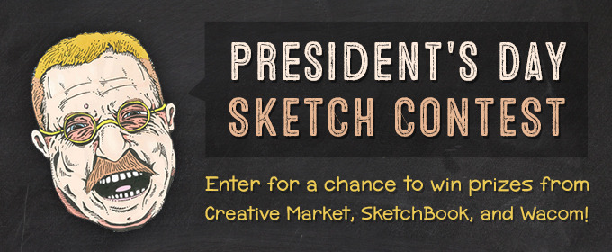 Join Creative Market's Presidential Sketch Week and Win Excellent Prizes
