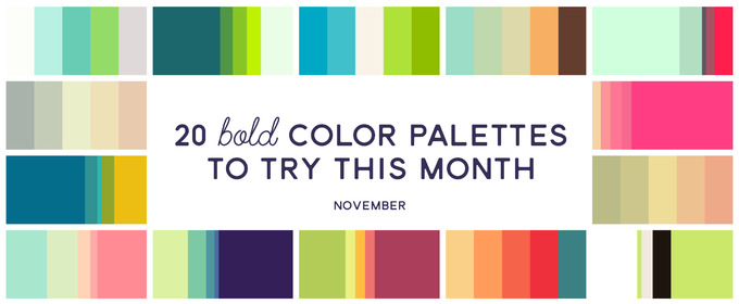 20 Bold Color Palettes to Try This Month: November 2015