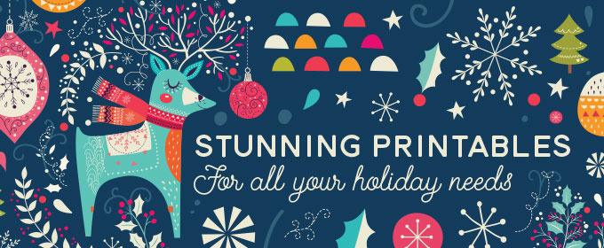 60+ Printable Greeting Cards, Invites & Gift Tags For All Your Holiday Needs