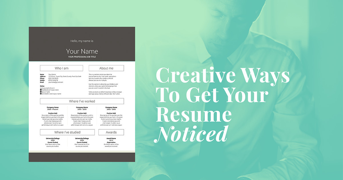 how to get a resume noticed