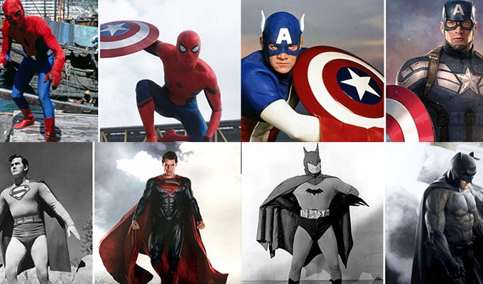 Your Favorite Superheroes Then and Now