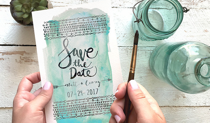 How to Hand Letter Your Own Save the Dates