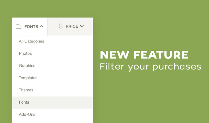 New Feature: Filter Your Purchases