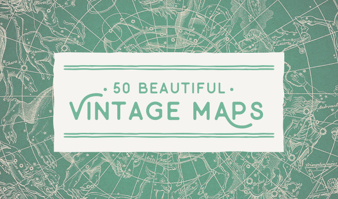 50 Beautiful Vintage Maps for All Your Retro Designs