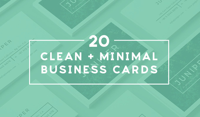 20 Clean and Minimal Business Cards That Stand Out