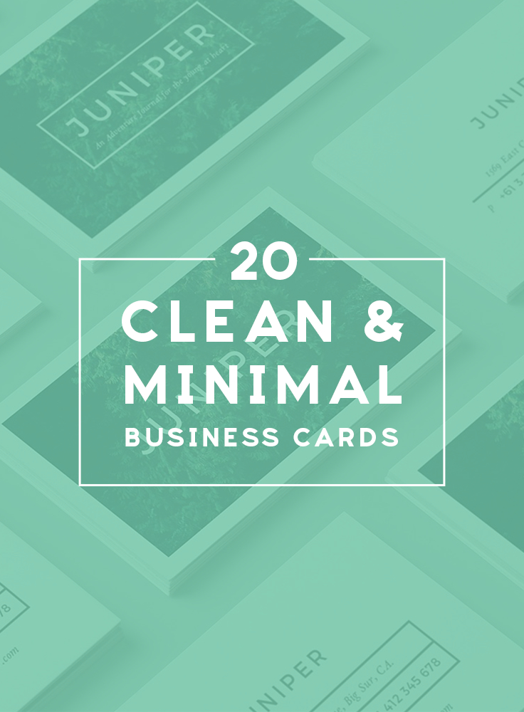 20 Minimalistic Business Card Designs For You To See