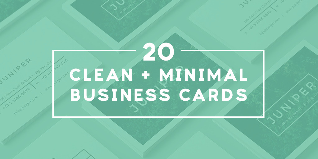 20 Clean And Minimal Business Cards That Stand Out Creative Market Blog