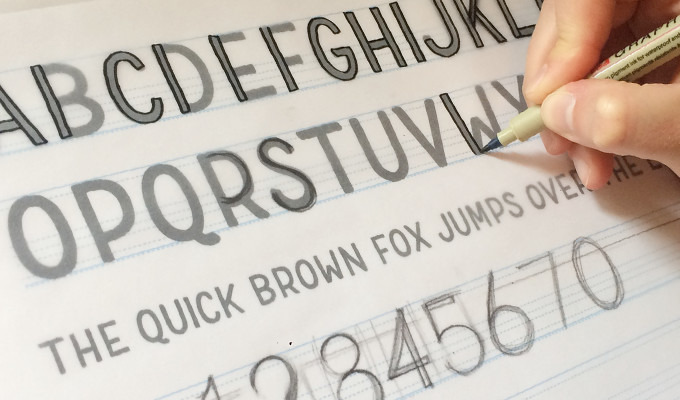 Designing a Hand Drawn Typeface for Creative Market