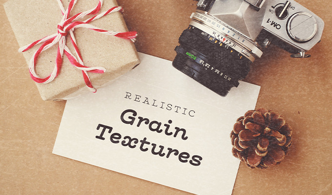Realistic Grain Textures for Worn Out Photos, Text & Graphics