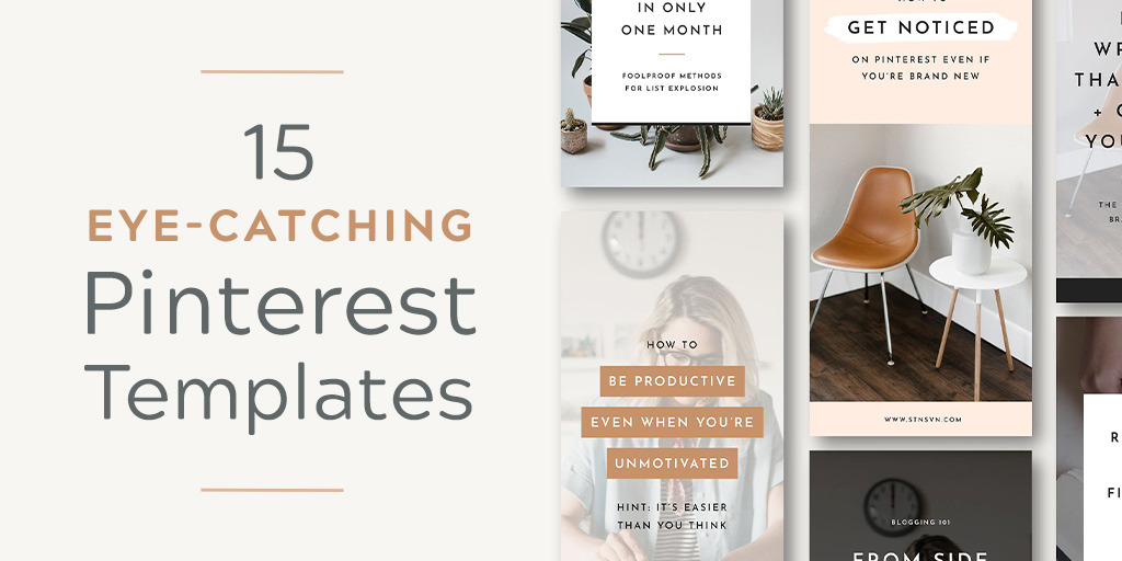 Download 15 Eye Catching Pinterest Templates To Make Your Boards Stand Out Creative Market Blog