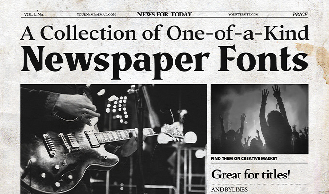 A Collection of One-of-a-Kind Newspaper Fonts
