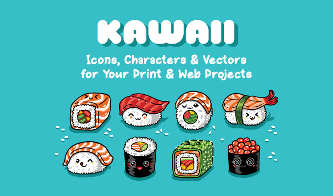 Kawaii Icons, Characters & Vectors for Your Print & Web Projects