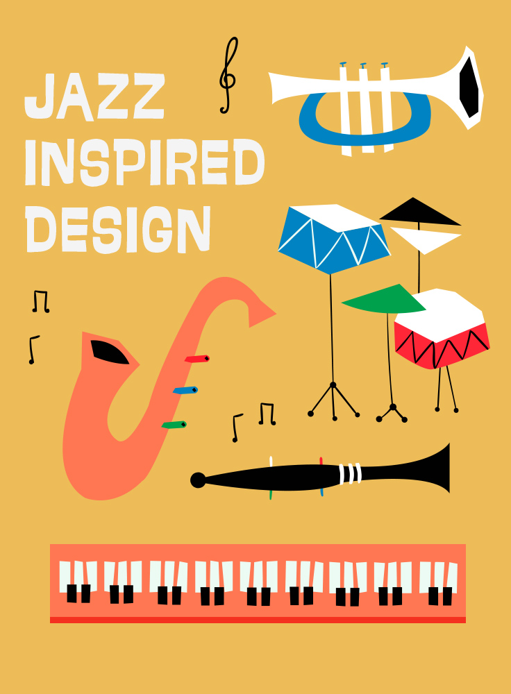 Creative Design of Jazz Genres - Jazz - T-Shirt