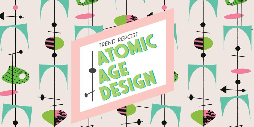 Fifties Style Mid Century Style Vintage Atomic Shapes Clip Art Kit Designer Resources for Artists Retro Atomic Clip Art