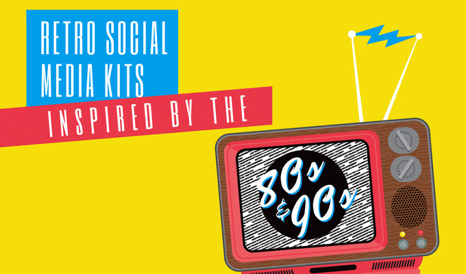 Retro Social Media Kits Inspired by the 80s and 90s