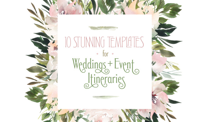 10 Stunning Templates to Design an Itinerary for Weddings and Events
