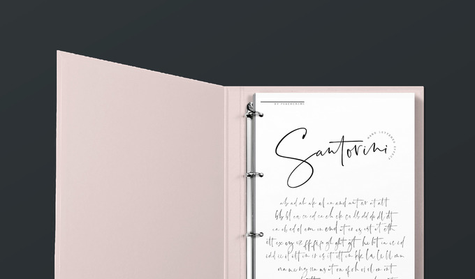 Behind the Font: Santorini, a Luxury Signature Font by PeachCréme