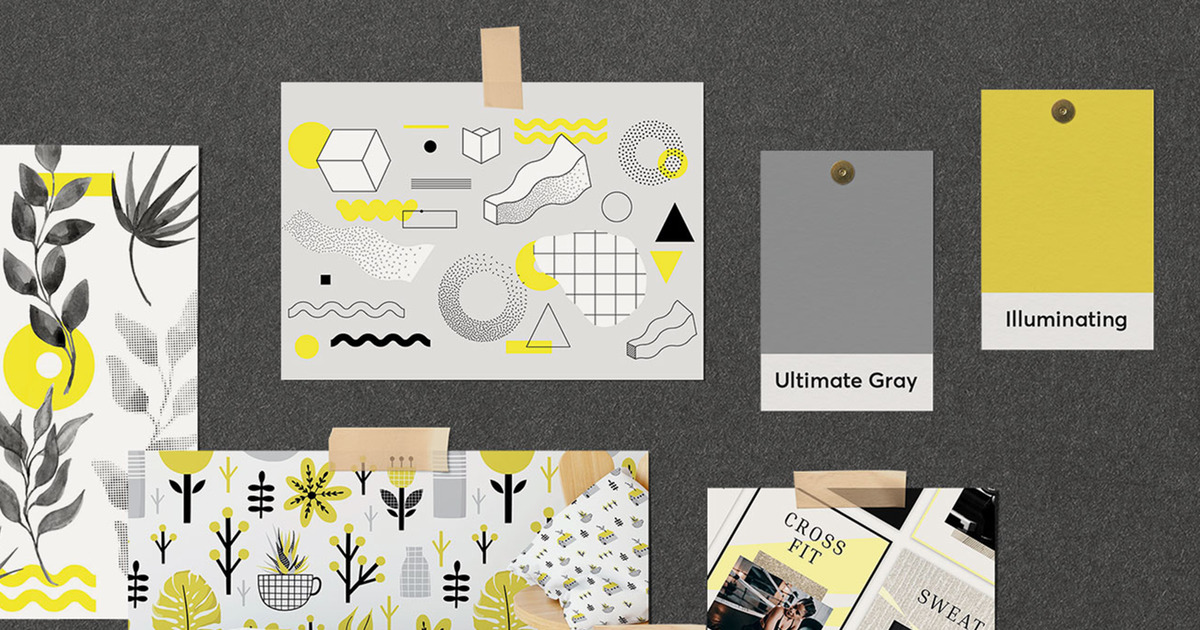 Color Palette: Ultimate Gray + Illuminating 2021 Pantone Colors of the Year  — Paper Heart Design